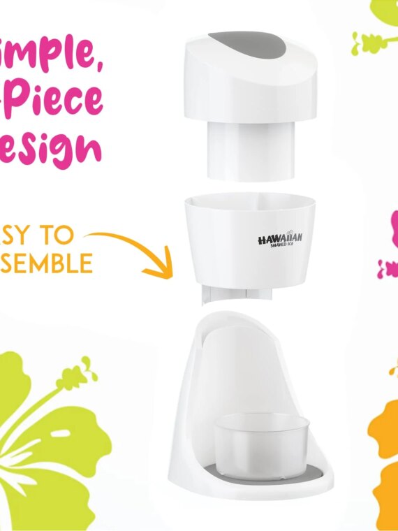Hawaiian Shaved Ice Machine Kit - Easy-to-Use Snow Cone Maker with Syrups & Accessories