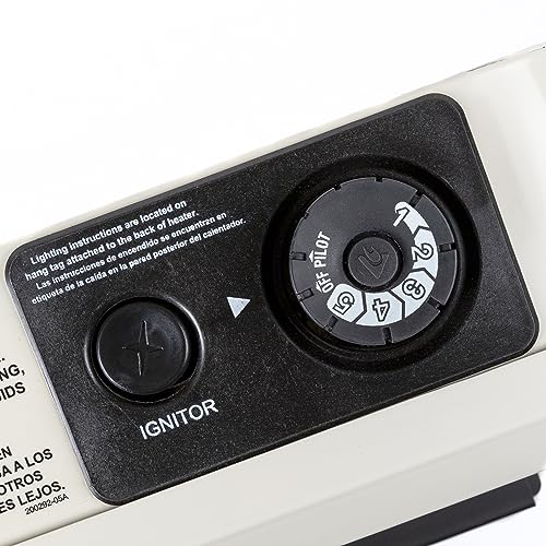 HearthSense Ventless Dual Fuel Infrared Heater, 30,000 BTU, Thermostat Control, Wall/Floor Mount, White