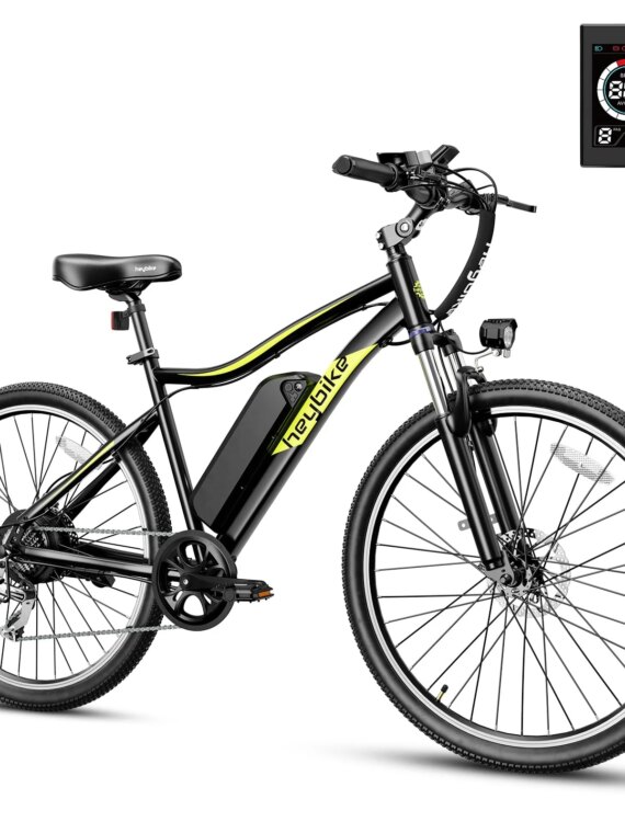Heybike Race Max 500W Electric Bike for Adults, 48V Battery, 27.5” Tires, 7-Speed, Black