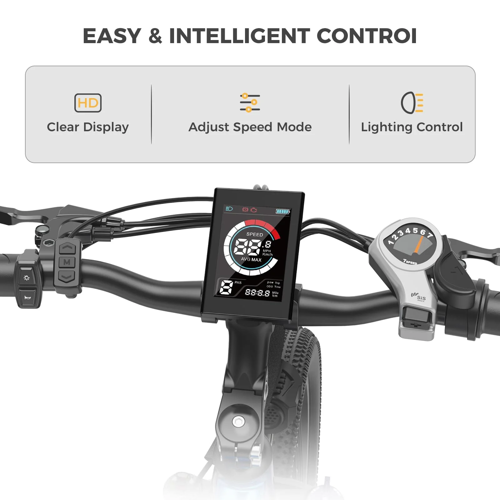 Heybike Race Max 500W Electric Bike for Adults, 48V Battery, 27.5” Tires, 7-Speed, Black