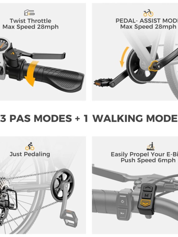 Heybike Race Max 500W Electric Bike for Adults, 48V Battery, 27.5” Tires, 7-Speed, Black