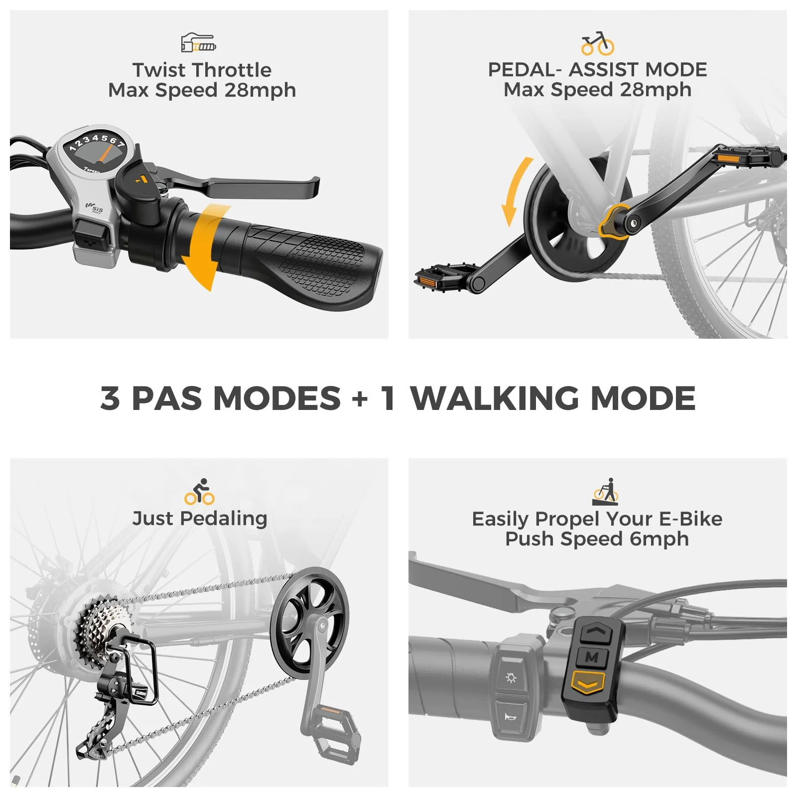 Heybike Race Max 500W Electric Bike for Adults, 48V Battery, 27.5” Tires, 7-Speed, Black