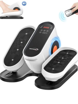 HJDFGSS Under Desk Elliptical Machine with Auto & Manual Modes, Quiet Operation, Non-Slip Pedals, Ideal for Seniors, Home & Office Fitness