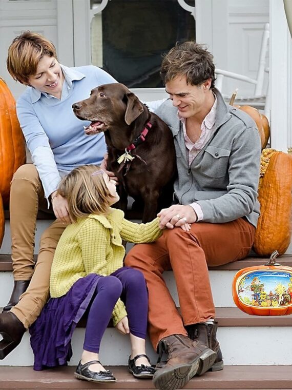 HOLYHOM Santa Claus Candy Shop Snow Globe Lantern with Timer & Music, Christmas Decoration