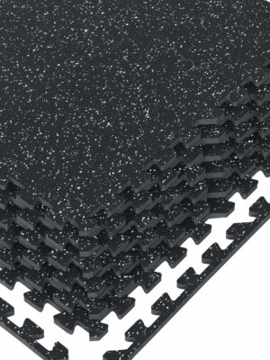 Holymus Exercise Gym Mats 1/2" Thick, 48 Sq Ft, Non-Slip Rubber & EVA Foam, Interlocking Tiles for Home Gym