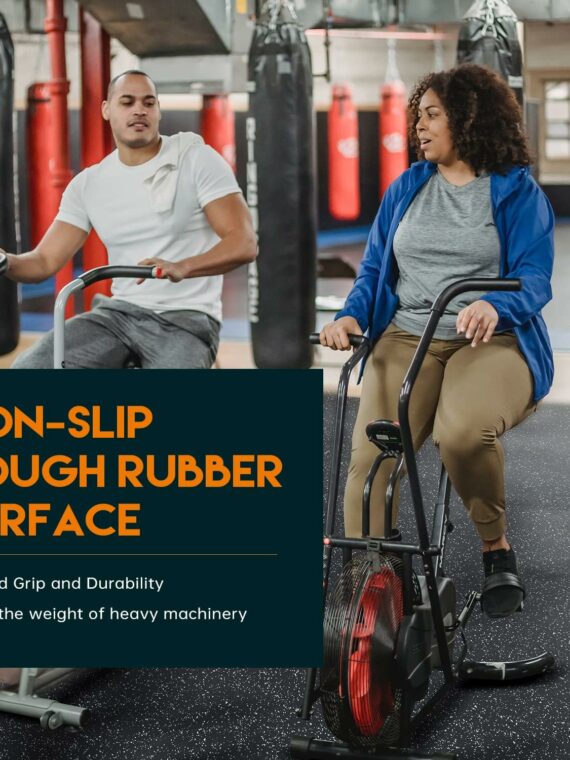 Holymus Exercise Gym Mats 1/2" Thick, 48 Sq Ft, Non-Slip Rubber & EVA Foam, Interlocking Tiles for Home Gym