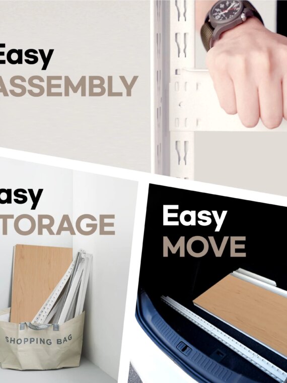 HOMEDANT 5-Tier Laminated Metal Shelving Unit, 24.1" W, Adjustable & Durable, White Matte Finish, Versatile Storage for Home Use