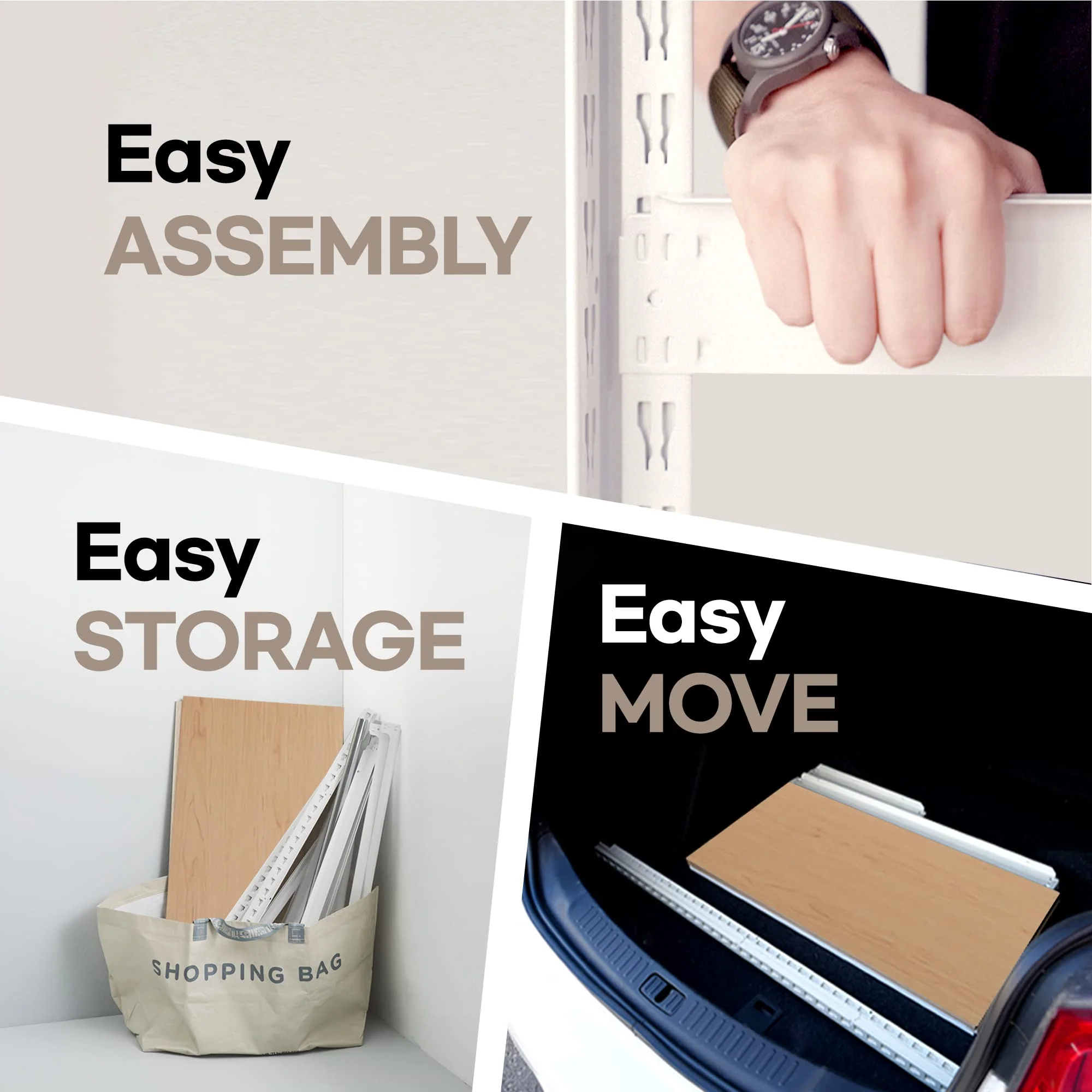 HOMEDANT 5-Tier Laminated Metal Shelving Unit, 24.1" W, Adjustable & Durable, White Matte Finish, Versatile Storage for Home Use