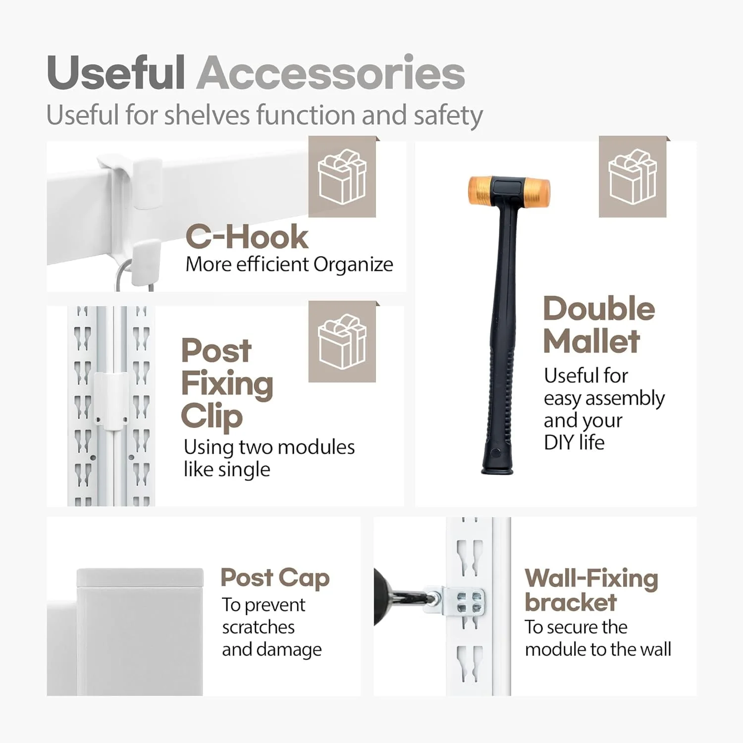 HOMEDANT 5-Tier Laminated Metal Shelving Unit, 24.1" W, Adjustable & Durable, White Matte Finish, Versatile Storage for Home Use
