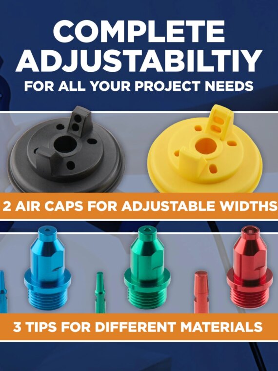 HomeRight Super Finish Max HVLP Paint Sprayer, 450W, Adjustable Spray Patterns, Includes 3 Brass Tips, Ideal for DIY Projects