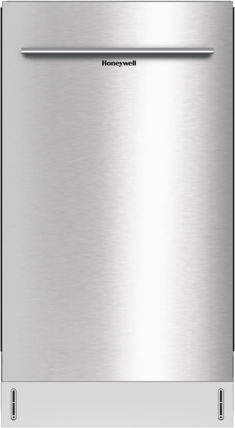 Honeywell 18" Dishwasher, 8 Place Settings, 6 Wash Programs, Stainless Steel Tub, Energy Star Certified