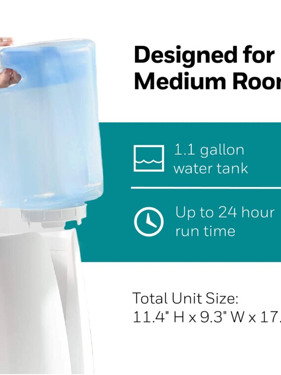 Honeywell HCM 350 Cool Moisture Humidifier, 1.1 Gallon, UV Technology, Medium Room