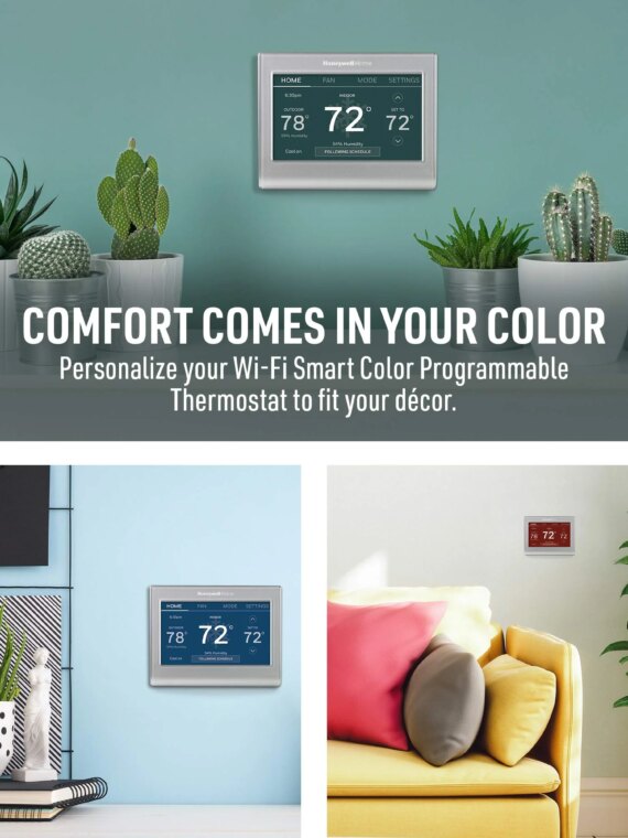 Honeywell Home Wi-Fi Smart Color Thermostat, Touchscreen, ENERGY STAR, Alexa & Google Home Compatible