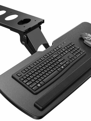HUANUO Adjustable 360° Keyboard Tray with Full Motion & Height Adjustment - Under Desk Ergonomic Space Saver
