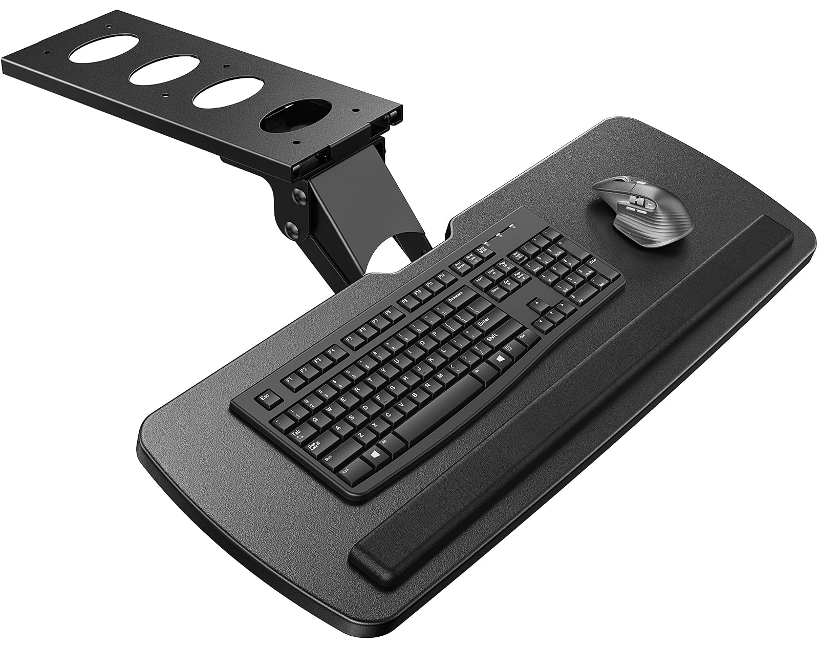 HUANUO Adjustable 360° Keyboard Tray with Full Motion & Height Adjustment - Under Desk Ergonomic Space Saver