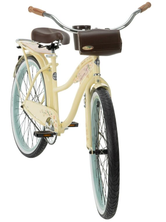 Huffy Panama Jack Women's 26" Beach Cruiser Bike, Steel Frame, Coaster Brakes, Pale Yellow