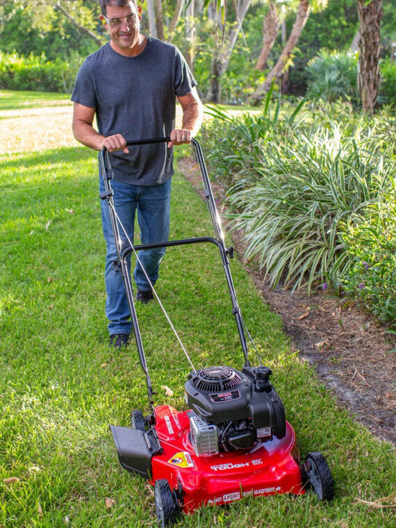Hyper Tough 20" Gas Push Lawn Mower, 125cc Briggs & Stratton Engine, 5-Position Height Adjustment