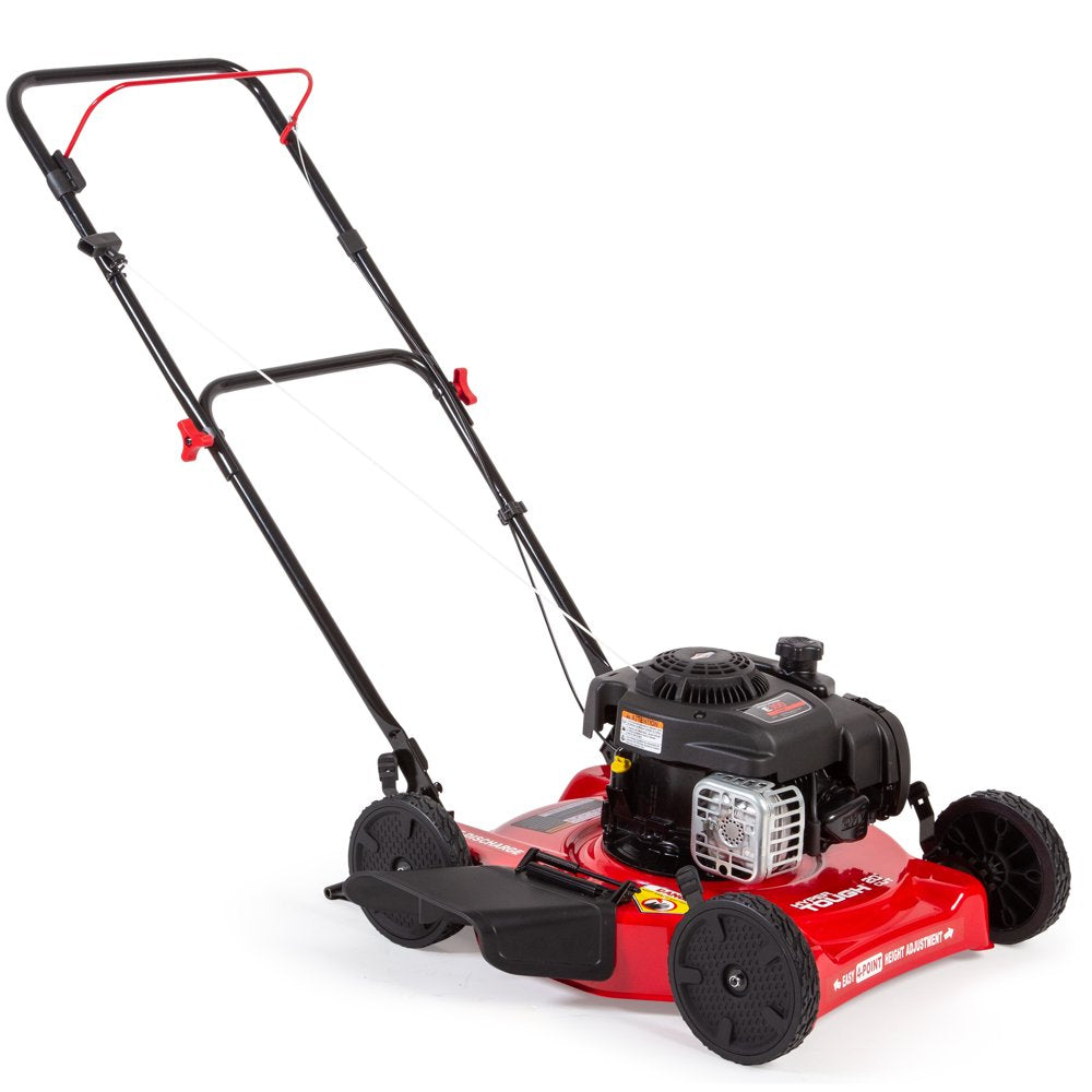 Hyper Tough 20" Gas Push Lawn Mower, 125cc Briggs & Stratton Engine, Steel Deck, Height Adjustable
