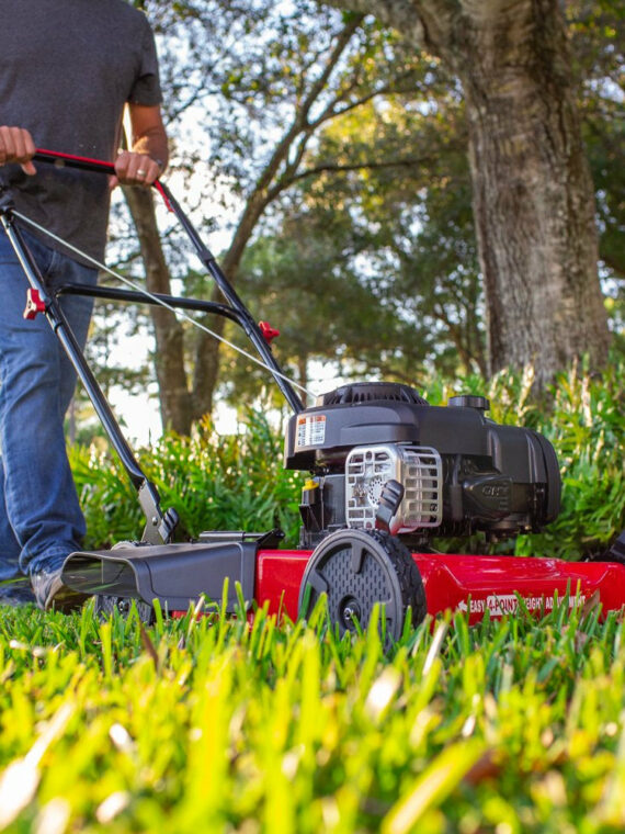 Hyper Tough 20" Gas Push Lawn Mower, 125cc Briggs & Stratton Engine, Steel Deck, Height Adjustable