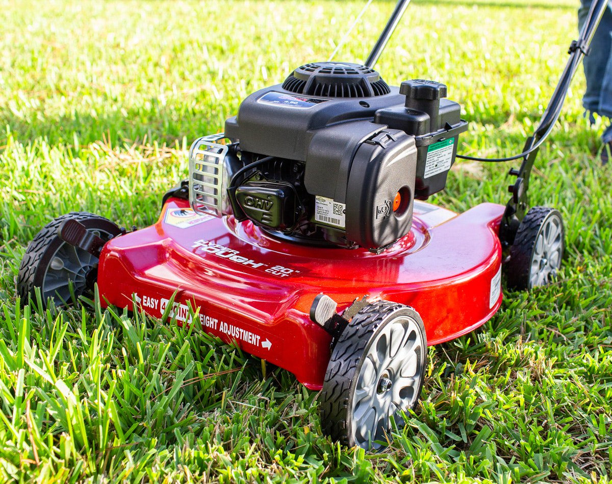 Hyper Tough 20" Gas Push Lawn Mower, 125cc Briggs & Stratton Engine, Steel Deck, Height Adjustable