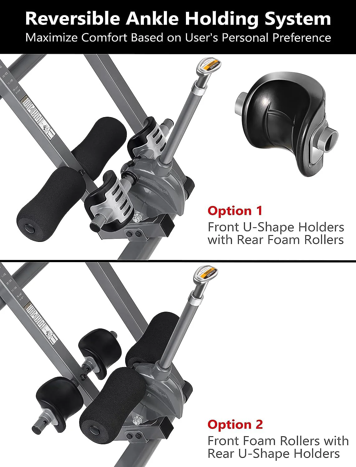 Innova ITX9688 Heavy Duty Inversion Table with Adjustable Headrest & 6-Angle Pin System, Supports Up to 300 lbs