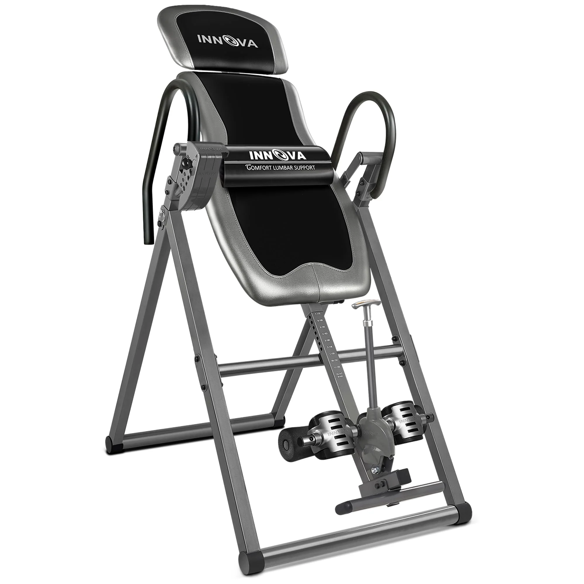 Innova ITX9688 Heavy Duty Inversion Table with Adjustable Headrest & 6-Angle Pin System, Supports Up to 300 lbs