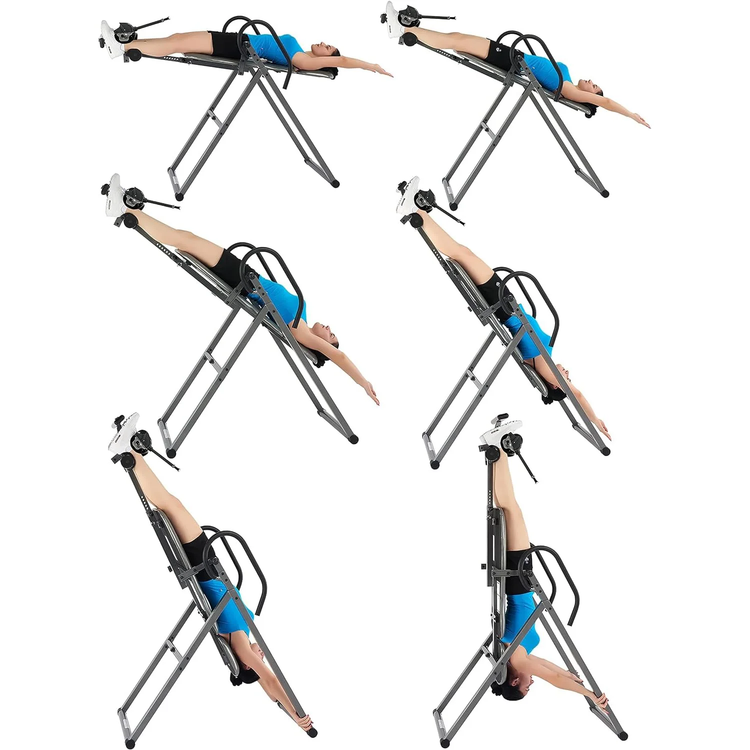 Innova ITX9688 Heavy Duty Inversion Table with Adjustable Headrest & 6-Angle Pin System, Supports Up to 300 lbs