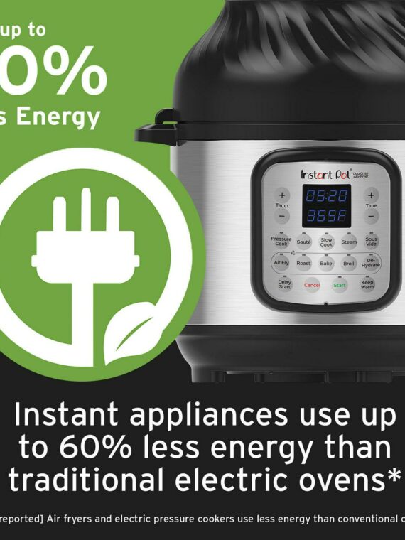 Instant Pot 8 Quart Crisp 9-in-1 Multi-Cooker & Air Fryer, Stainless Steel, Large Capacity