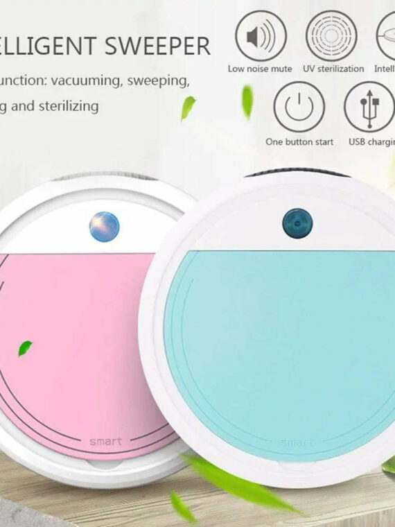 Intelli-Kleen™ Robot Vacuum Cleaner with UV Sterilization, Anti-Collision Sensors, Cordless, Rechargeable, Multi-Surface Sweeper Mop