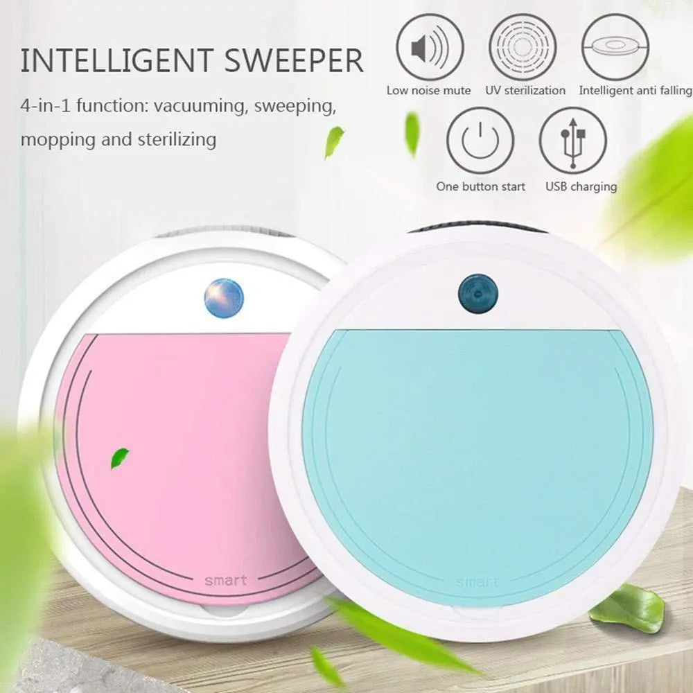 Intelli-Kleen™ Robot Vacuum Cleaner with UV Sterilization, Anti-Collision Sensors, Cordless, Rechargeable, Multi-Surface Sweeper Mop