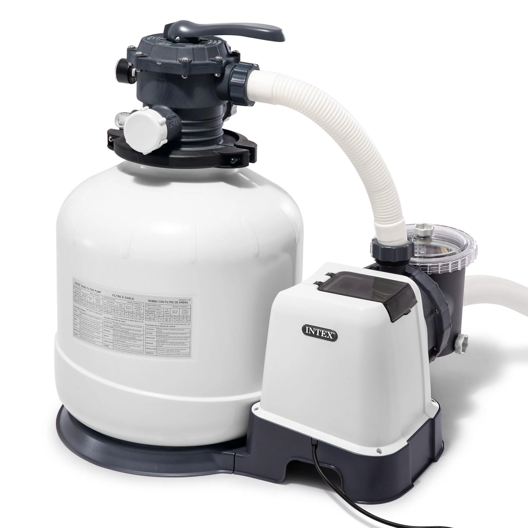 Intex 3000 GPH Above Ground Pool Sand Filter Pump with Timer & Hydro Aeration Technology