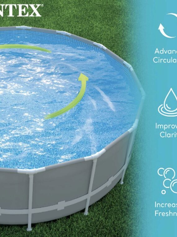 Intex 3000 GPH Above Ground Pool Sand Filter Pump with Timer & Hydro Aeration Technology