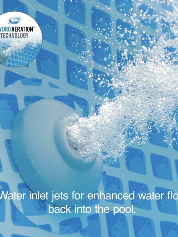 Intex 3000 GPH Above Ground Pool Sand Filter Pump with Timer & Hydro Aeration Technology