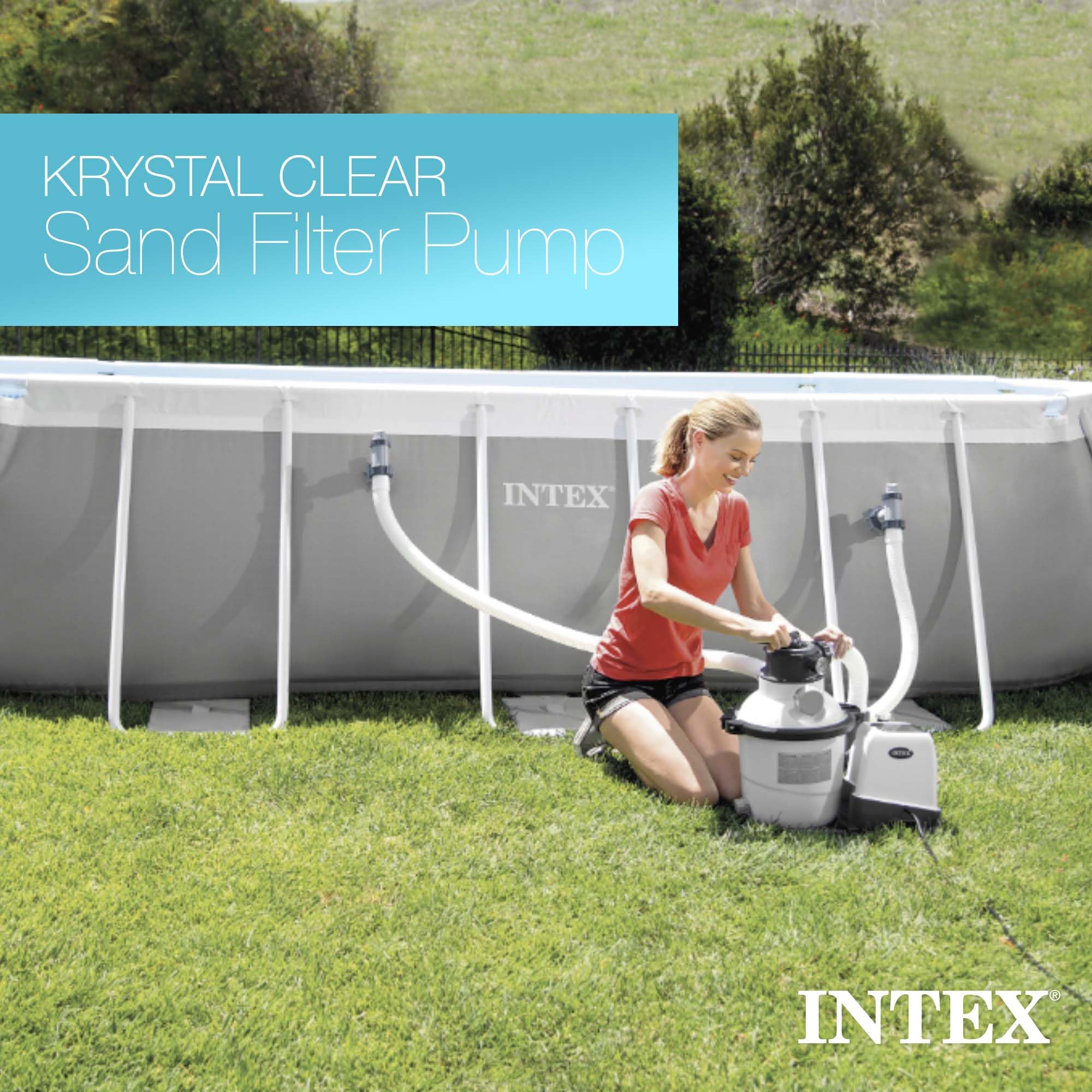 Intex 3000 GPH Above Ground Pool Sand Filter Pump with Timer & Hydro Aeration Technology
