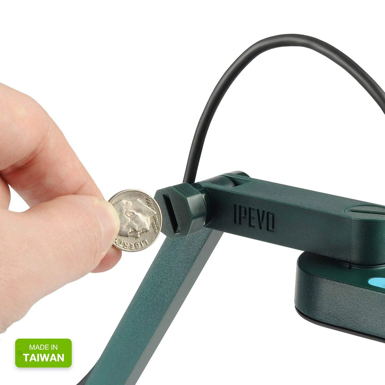 IPEVO V4K 8MP USB Document Camera, Ultra HD, High Frame Rate, Multi-Jointed Stand, Mac/PC/Chromebook Compatible