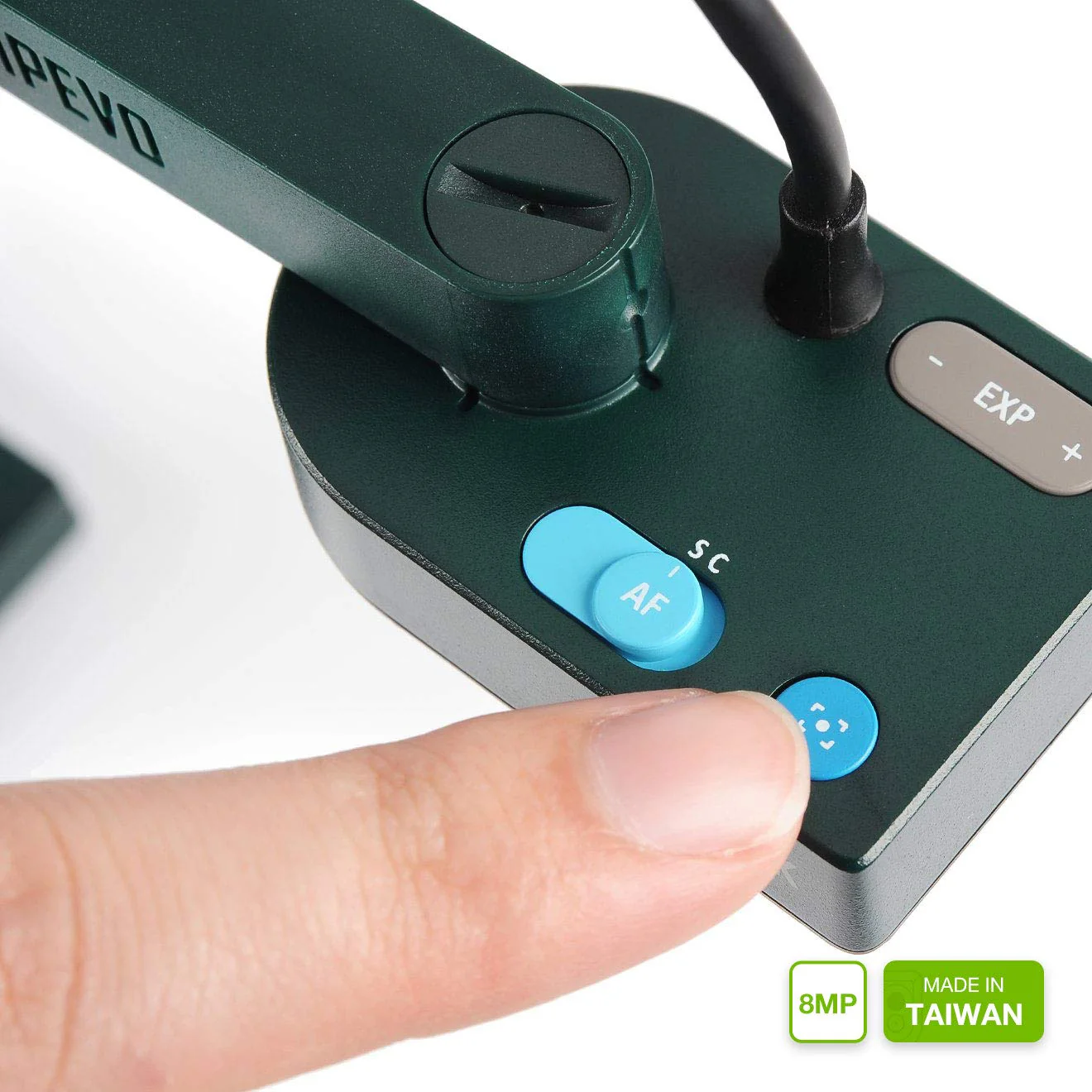 IPEVO V4K 8MP USB Document Camera, Ultra HD, High Frame Rate, Multi-Jointed Stand, Mac/PC/Chromebook Compatible