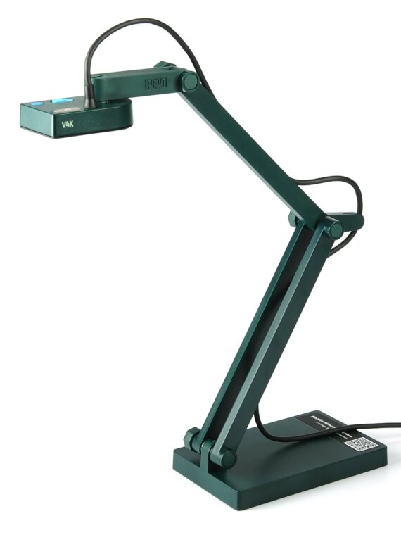 IPEVO V4K 8MP USB Document Camera, Ultra HD, High Frame Rate, Multi-Jointed Stand, Mac/PC/Chromebook Compatible