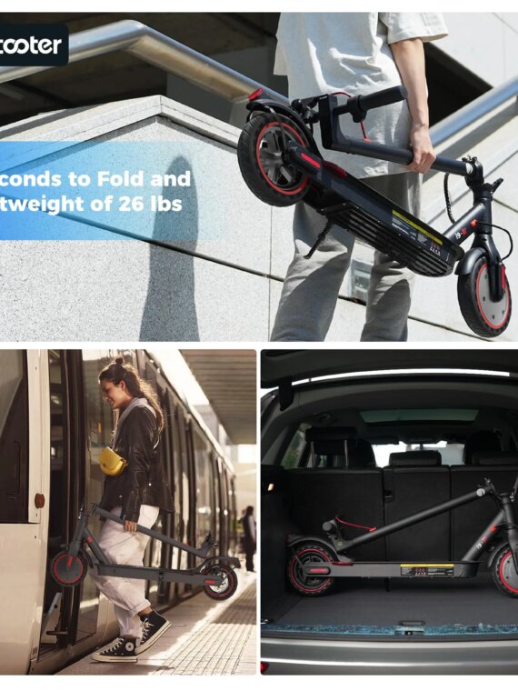 iScooter Foldable Electric Commuter Scooter, 350W Motor, 19mph, 18-Mile Range, Bluetooth App, UL2272 Certified