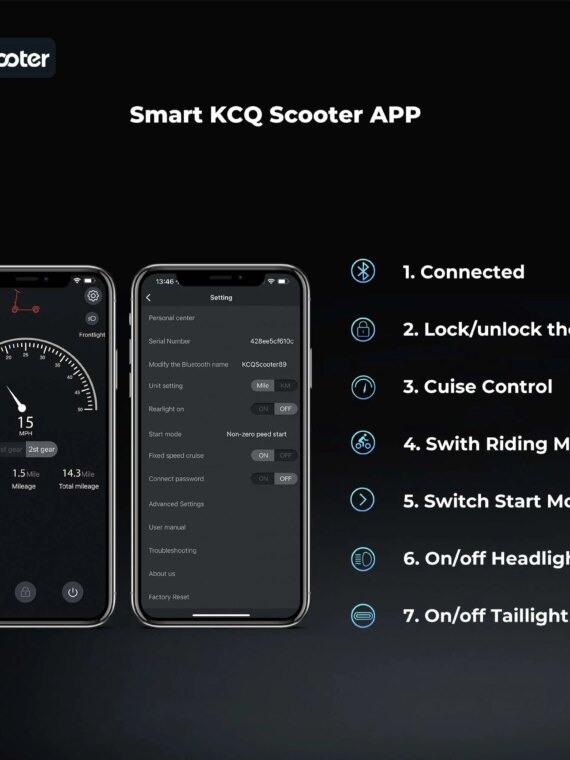 iScooter Foldable Electric Commuter Scooter, 350W Motor, 19mph, 18-Mile Range, Bluetooth App, UL2272 Certified