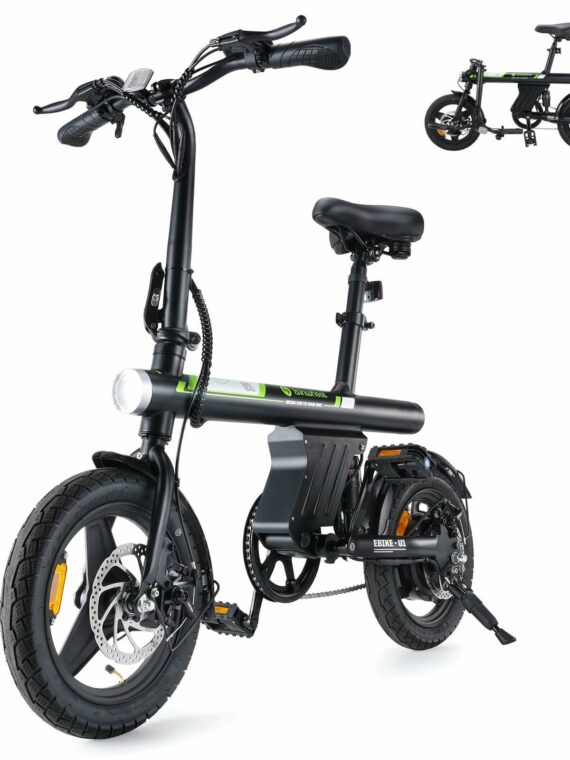 Isinwheel U1 Electric Bike 750W Motor, Foldable, 25 Mile Range, 20 MPH, UL2849 Certified, Dual Disc Brakes