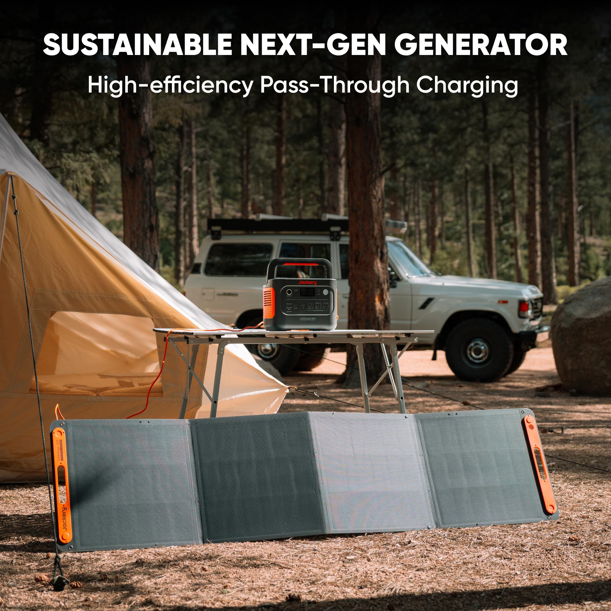Jackery Explorer 1000 v2 Portable Power Station, 1500W AC Output, 4000-Cycle Battery, Fast 1-Hour Charging, Lightweight 23.8 lbs, Smart App Control