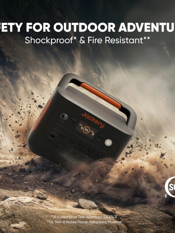 Jackery Explorer 1000 v2 Portable Power Station, 1500W AC Output, 4000-Cycle Battery, Fast 1-Hour Charging, Lightweight 23.8 lbs, Smart App Control