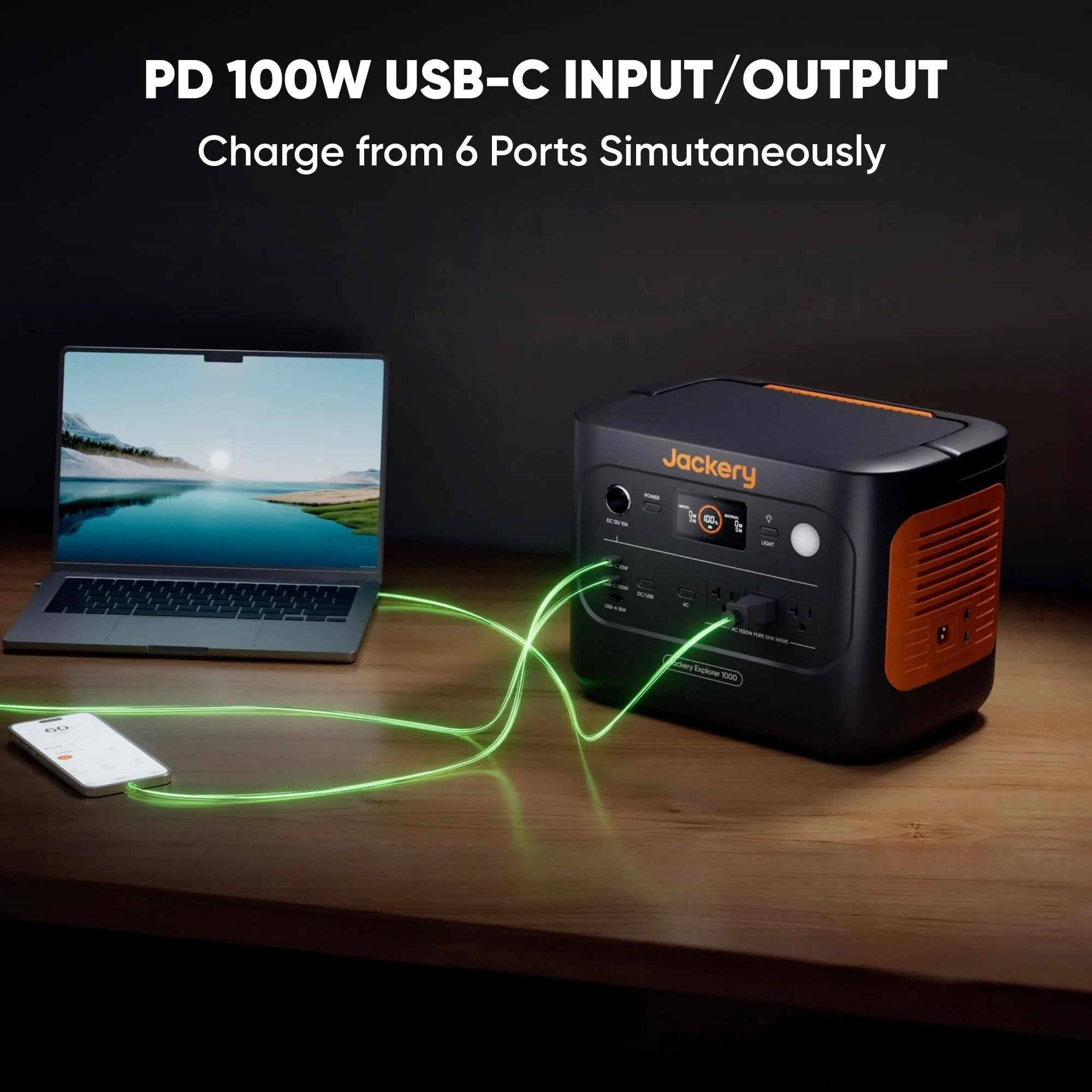 Jackery Explorer 1000 v2 Portable Power Station, 1500W AC Output, 4000-Cycle Battery, Fast 1-Hour Charging, Lightweight 23.8 lbs, Smart App Control