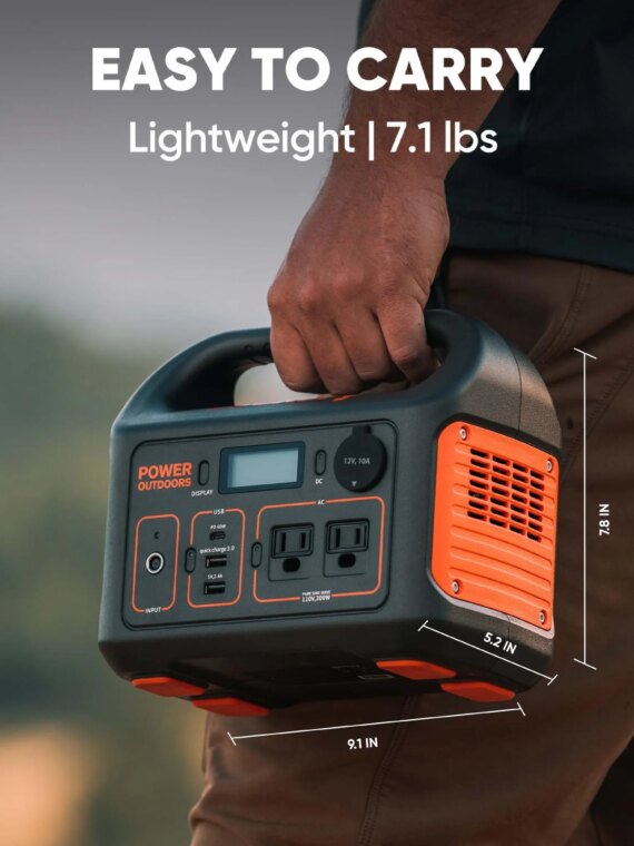 Jackery Explorer 300 Portable Power Station, 293Wh, Fast Recharge, 2 AC Outlets, 60W USB-C, Solar Compatible