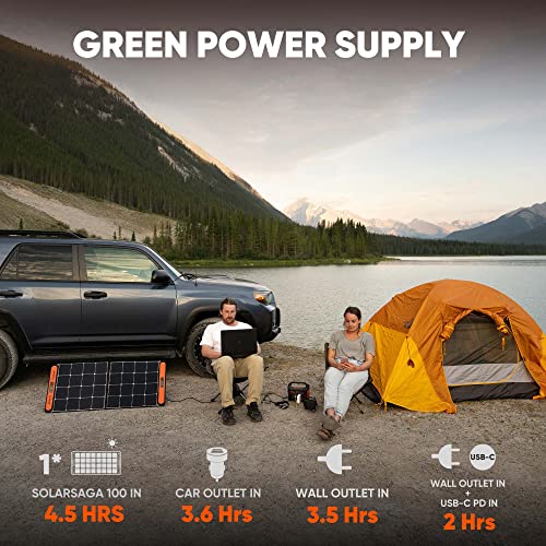 Jackery Explorer 300 Portable Power Station, 293Wh Lithium Battery, 300W Output, Dual AC Outlets, USB-C Fast Charging, Solar-Compatible