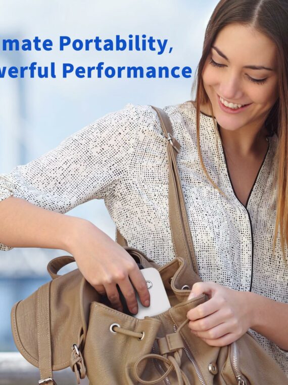 JADENS Portable Bluetooth Thermal Printer, Wireless, Ink-Free, Long Battery, Adjustable Sizes, Travel-Friendly