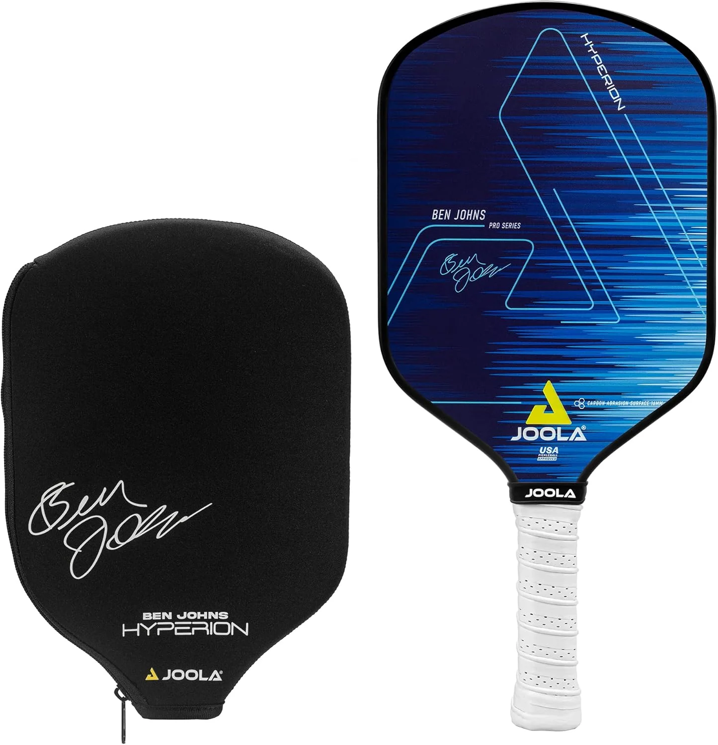 JOOLA Ben Johns Hyperion Hybrid Pickleball Paddle, CAS Surface, 16mm Core, Anti-Slip Grip