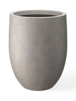 Kante 21.7" Weathered Concrete Tall Planter - Durable, Modern Design with Drainage for Indoor/Outdoor Use