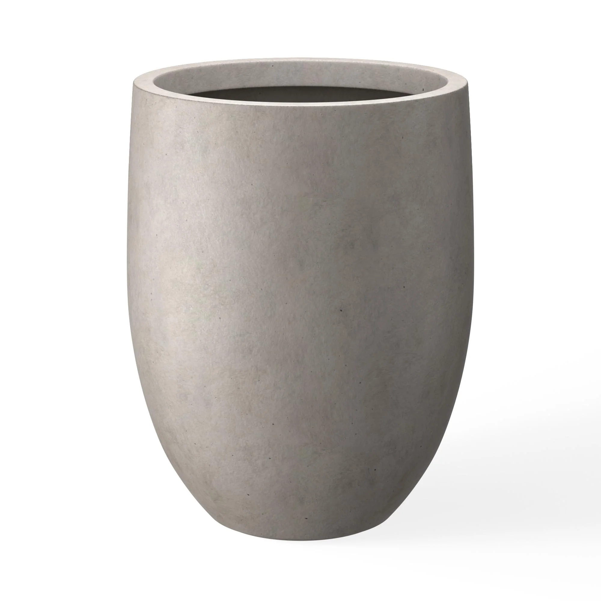 Kante 21.7" Weathered Concrete Tall Planter - Durable, Modern Design with Drainage for Indoor/Outdoor Use