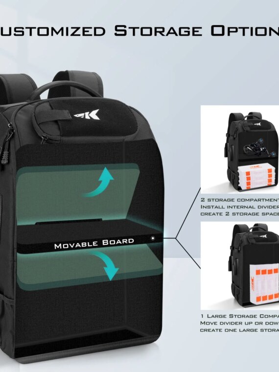 KastKing Karryall Fishing Tackle Backpack, Water-Resistant, 14 Pockets, 40L, with Rod Holders, Ideal for Outdoor Activities